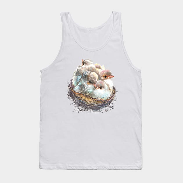 Birds on the nest Tank Top by Alla